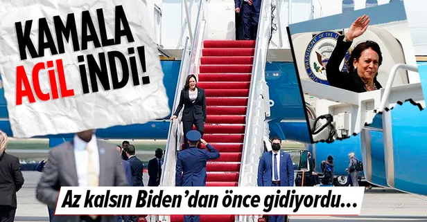 ABD Başkan Yardımcısı Kamala Harris'in uçağı zorunlu iniş yaptı: Biraz dua etmemiz gerekti ama hepimiz iyiyiz