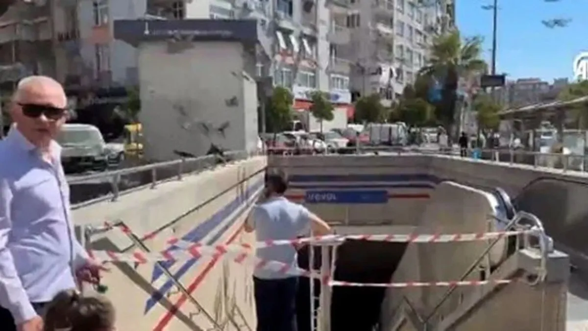 İzmir metrosu Üçyol İstasyonu'nda yürüyen merdiven ters yönde hareket etti! 9 yaralı