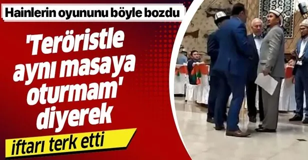 Türkiye’nin Bişkek Büyükelçisi Cengiz Kamil Fırat, katıldığı programda FETÖ’cü hain Orhan İnandı’nın olduğunu görünce iftarı terk etti
