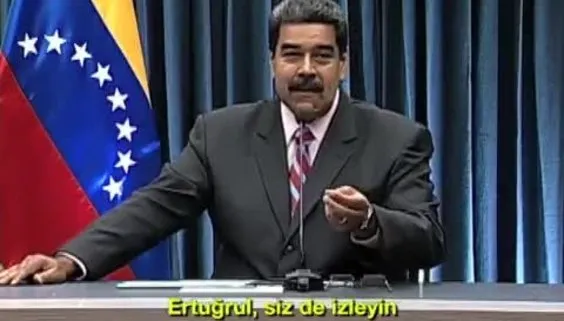 Maduro’dan Diriliş Ertuğrul dizisine canlı yayında övgü