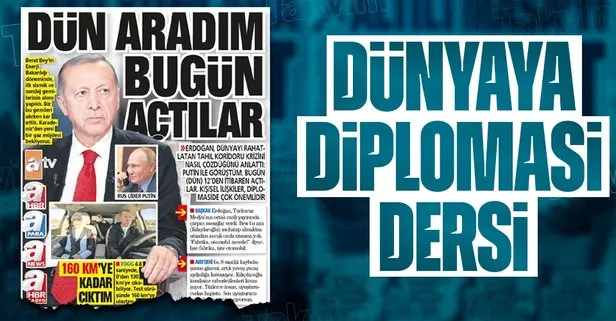 Başkan Erdoğan tahıl koridoru krizini nasıl çözdüğünü anlattı: Dün aradım bugün açtılar