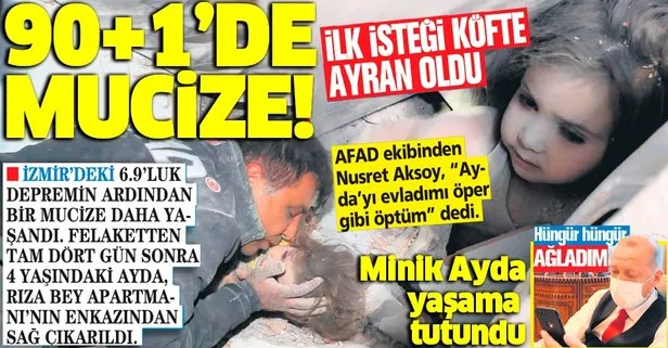 Minik Ayda 91 saat sonra İzmir’deki Rıza Bey Apartmanı’nın enkazından sağ kurtarıldı