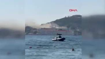 Heybeliada Deniz Harp Okulu'nda tadilat sırasında yangın çıktı