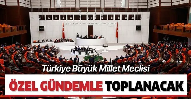 TBMM özel gündemle toplanacak