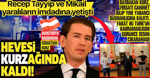 Viyana'daki saldırıda iki Türk genci kahramanlık sergiledi, yabancı düşman Sebastian Kurz'un hevesi kursağında kaldı!