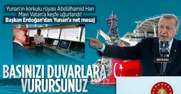 Başkan Erdoğan’dan Türkiye’nin 4. sondaj gemisi Abdülhamid Han’ı uğurlama töreninde önemli açıklamalar