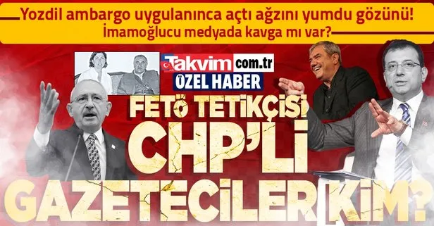 Son dakika: CHP’li Yılmaz Özdil’den ortalığı karıştıracak yeni açıklamalar! İmamoğlu medyasında kavga mı var? Hangi gazeteci FETÖ tetikçisi?