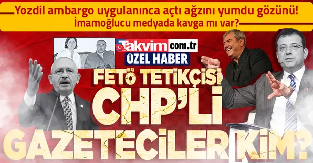 Son dakika: CHP'li Yılmaz Özdil'den ortalığı karıştıracak yeni açıklamalar! İmamoğlu medyasında kavga mı var? Hangi gazeteci FETÖ tetikçisi?