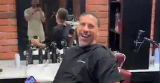 Rio Ferdinand berber koltuğunda aTV'yi izledi ZTK finalinde Galatasaray için tezahürat yaptı!