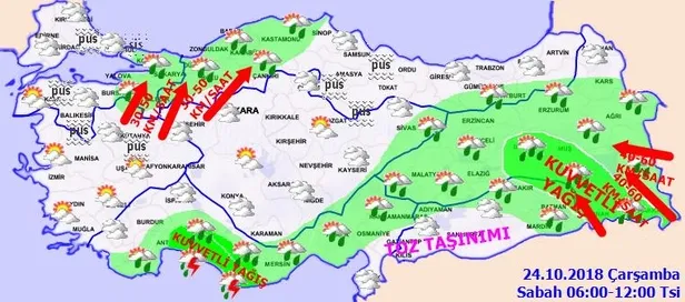 Son dakika: Meteoroloji'den art arda uyarılar! Bugün İstanbul'da hava nasıl? 24 Ekim 2018 hava durumu-12