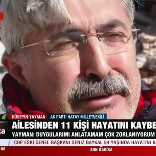 11 akrabasını depremde kaybeden AK Parti Milletvekili Hüseyin Yayman gözyaşlarına boğuldu