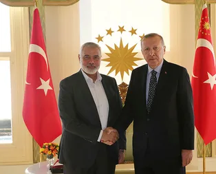 Son dakika: Başkan Erdoğan, Hamas lideri Heniyye ile bir araya geldi