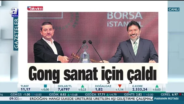 Borsa İstanbul'da gong sanat için çaldı