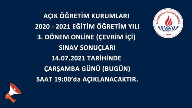 aol meb gov tr aol sinav sonuc ekrani acik lise sinav sonuclari aciklandi mi aol sinav sonuclari ne zaman aciklanacak takvim
