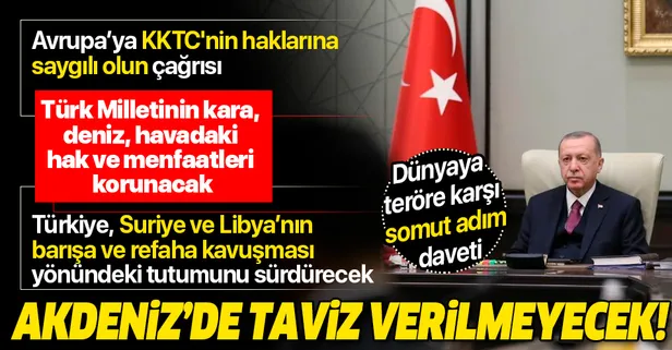 Son dakika: Kritik Milli Güvenlik Kurulu (MGK) toplantısı sonrası yazılı açıklama: Akdeniz'de taviz verilmeyecek