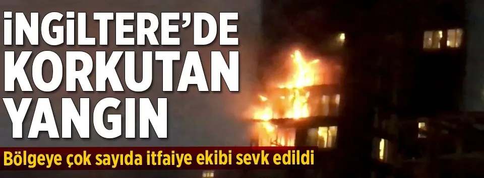 İngiltere’de 12 katlı binada yangın