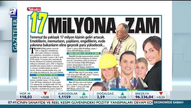 17 milyona zam! Emeklilerin, memurların, yaşlıların, engellilerin, evde yakınına bakanların geliri artacak