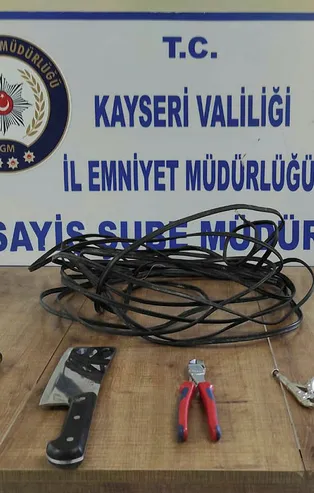 100 bin TL değerinde kablo çaldı, tutuklandı