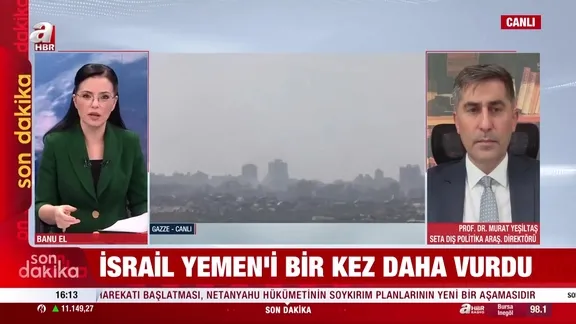 Soykırımcı İsrail Yemen’i bir kez daha vurdu!