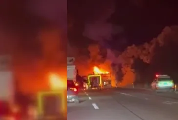 TEM’de otobüs alev topuna döndü
