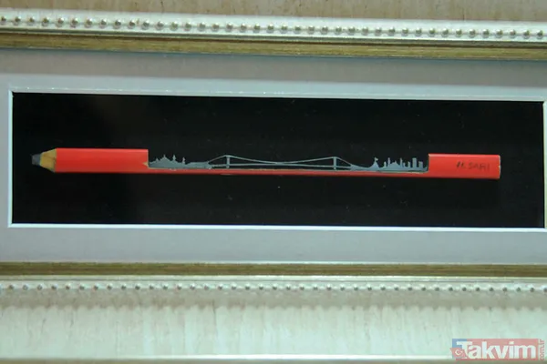 İnternetten görüp başladı! 7 yıldır kurşun kalem ucuna figürler işliyor! 200'ün üzerinde çalışması var - 7