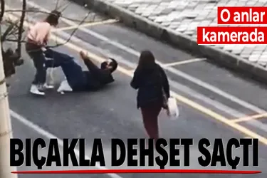Eline bıçağı aldı! Dehşet saçtı