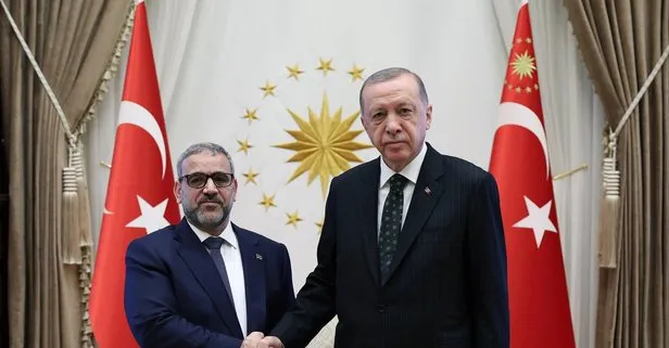Başkan Erdoğan Libya Yüksek Devlet Konseyi Başkanı Mişri’yi kabul etti