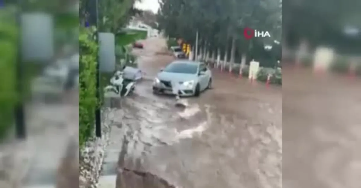 Su hattı patladı: Esnaf isyan etti