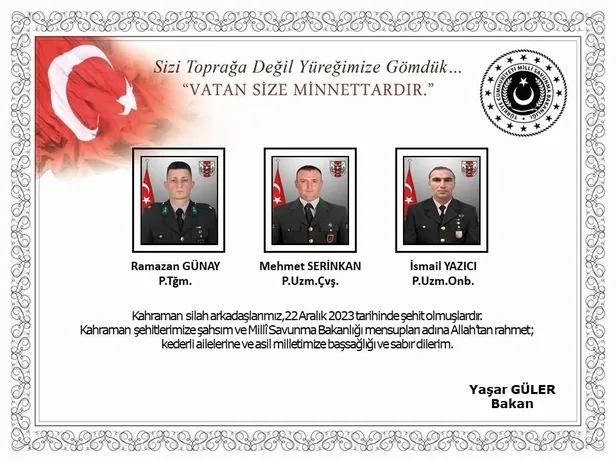 MSB acı haberi duyurdu: Pençe-Kilit bölgesinde 6 kahraman askerimiz şehit oldu, 1 askerimiz yaralandı! Terör örgütü PKK'ya bombardıman-2