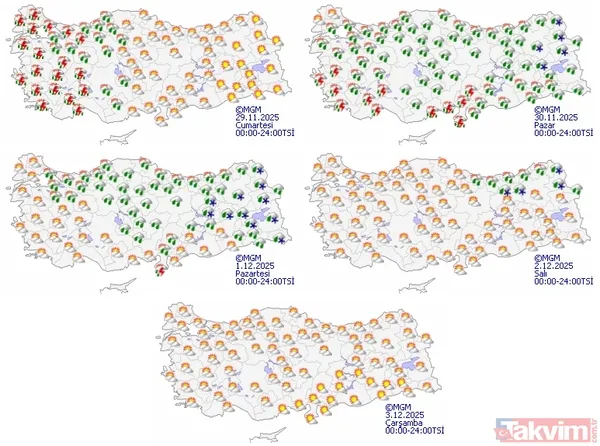 Meteoroloji’den 8 kente kodlu uyarı: Şiddetli rüzgar ve sağanak kapıda! 29 Kasım il il hava durumu - 5