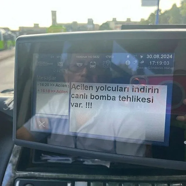 Otobüslerde panik yaratan mesaj