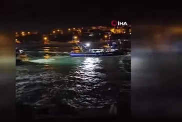 Arnavutköy’de balıkçı teknesi karaya oturdu