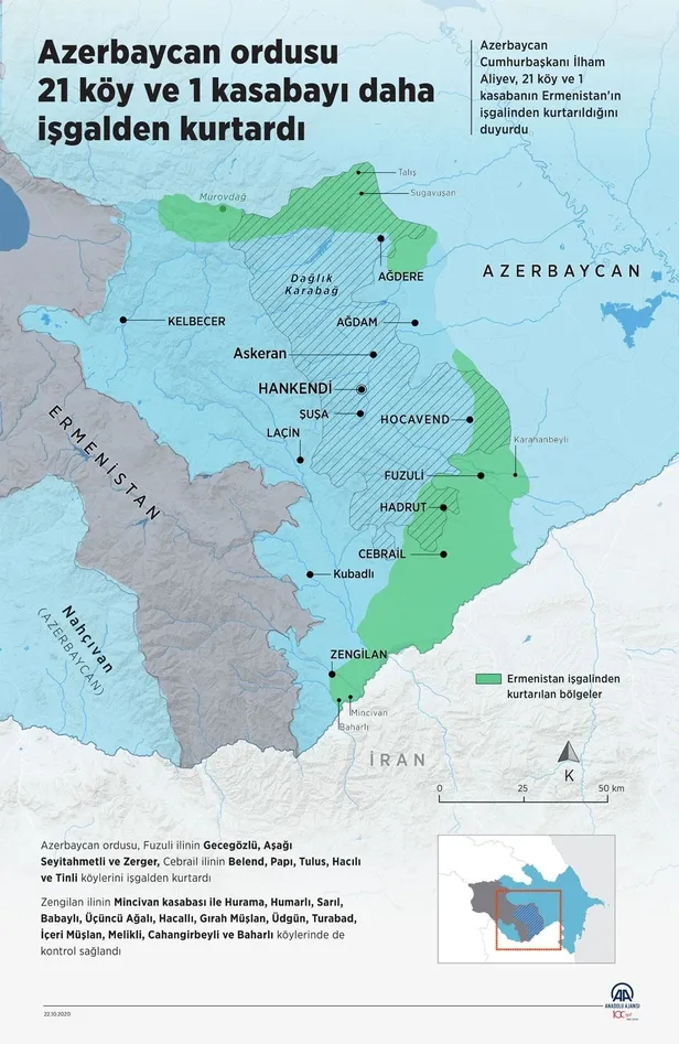 SON DAKİKA: Azerbaycan ordusu, bu gece kritik arazi ve yükseklikleri işgalden kurtardı-1