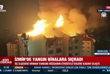 İzmir'de yangın binalara sıçradı!