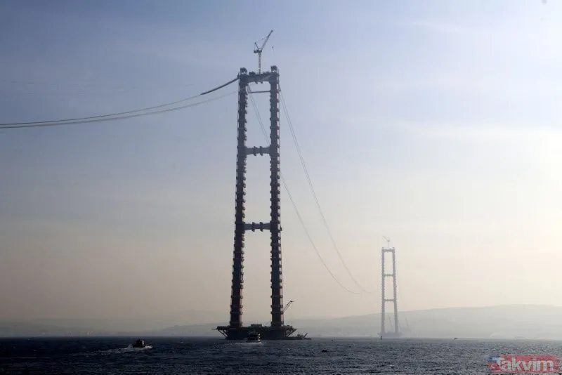 1915 Çanakkale Köprüsü�nün kulelerinin yüksekliği Eyfel Kulesi�ni geçti