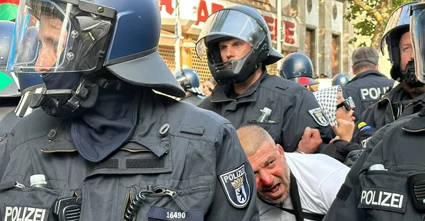 Alman polisinden Berlin'de Gazze eylemlerine hazımsızlık! Çok sayıda gözaltı | Göstericiler baygınlık geçirdi