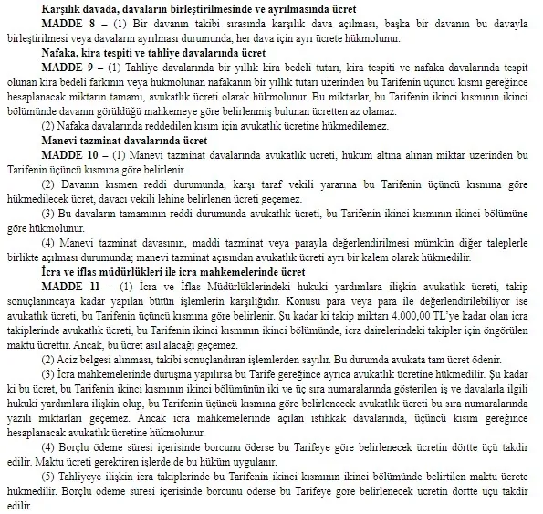 2020 Avukatlık asgari ücret tarifesi belli oldu! CMK 2020 tarifesi ne kadar?-4