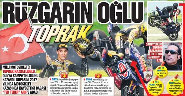Milli motosikletçi Toprak Razgatlıoğlu, dünya şampiyonluğunu kazandı! Başarısını "Tek teker" Arif'e adadı
