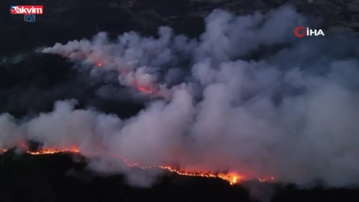 Karabük'te orman yangını devam ediyor