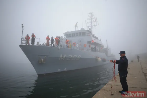 Mayın tarama gemisi TCG Amasra Kırklareli İğneada açıklarında mayın arayacak - 5