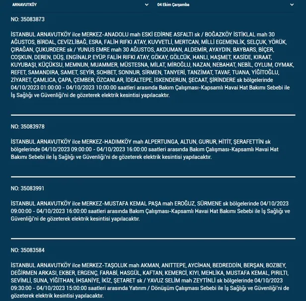 O ilçelerde yaşayanlara uyarı! Hemen önlem alın! Arnavutköy Bağcılar Bakırköy Başakşehir Beşiktaş Esenyurt Beylikdüzü'nde 17.00'ye kadar sürecek-4