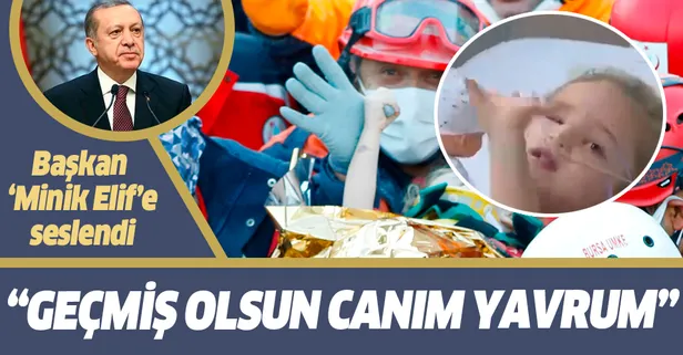Son dakika: Başkan Erdoğan'dan İzmir depreminde kurtarılan Elif için paylaşım: Geçmiş olsun canım yavrum