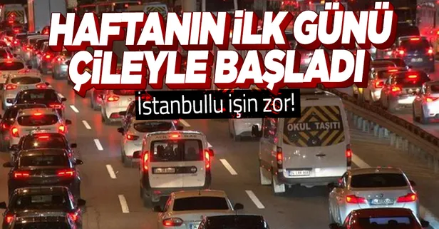Son dakika: İstanbul'da trafik çilesi sürüyor! Haftanın ilk günü trafik yüzde 62'ye dayandı