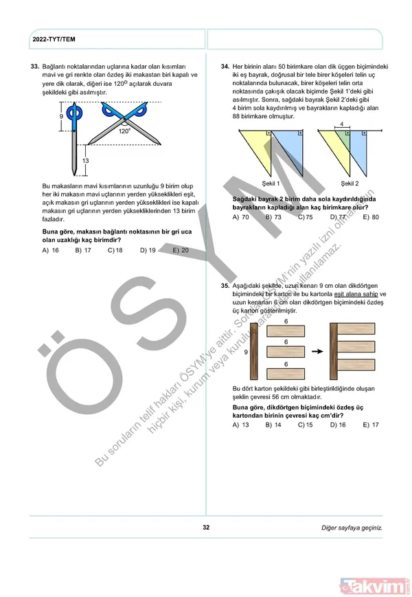 YKS TYT FUL A-B-C-D kitapçığı soru ve cevap anahtarı! 2022 YKS TYT SORU VE CEVAPLARI PDF İNDİR! osym.gov.tr YKS TYT Türkçe, Sosyal Bilimler, Matematik, Fen, Coğrafya, Din cevap anahtarı! - 34
