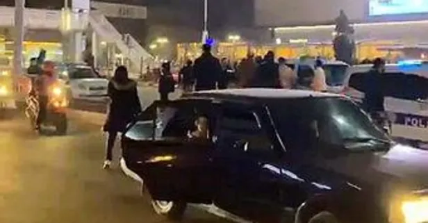 Elazığ'da ortalık karıştı! Sopalı sallamalı 'yol verme' kavgası