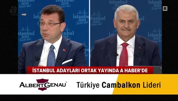 Binali Yıldırım ve Ekrem İmamoğlu ortak yayına hediyeleşerek başladı