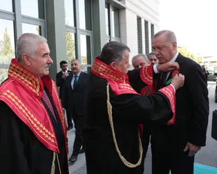 Adli Yıl Açılış Töreninde dikkat çeken kare! Başkan Erdoğan...