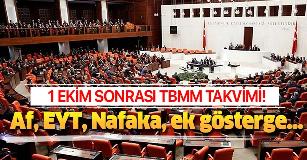 1 Ekim sonrası TBMM takvimi! Peki Af, Nafaka ve EYT çıkacak mı?
