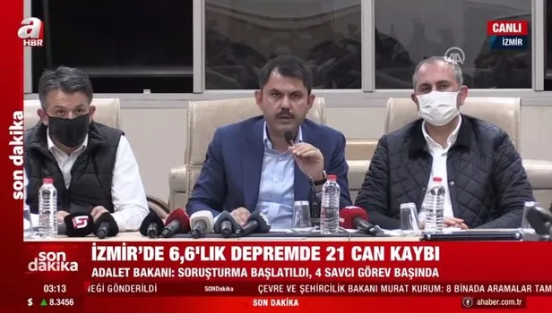 SON DAKİKA İZMİR: Bakanlardan deprem sonrası ortak açıklama