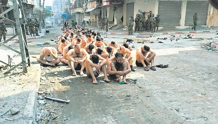 Katil İsrail'den sınır ötesi alçaklık: Gazze’de yüzlerce kişiyi yarı çıplak soydu I Direnenleri öldürdü...-2